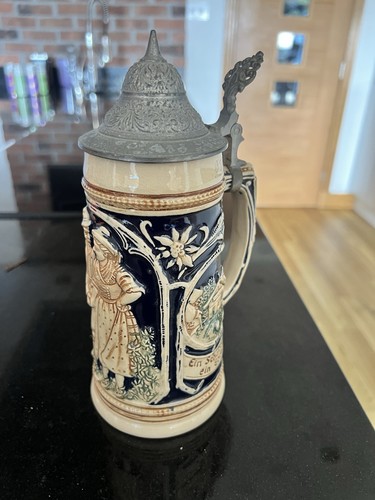 German beer stein tankard - beer, with