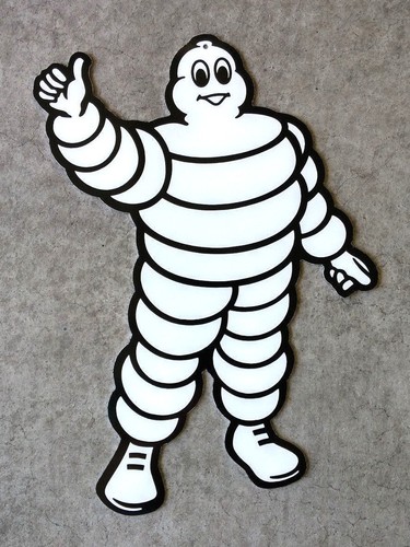Michelin man sign x - sign, 9"
