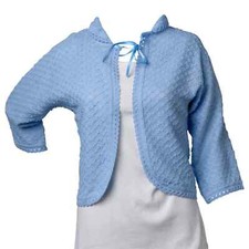 Slenderella Ladies Bed Jacket with Peter Pan Collar Lightweight BJ22611 Size M