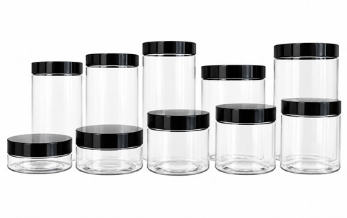 Plastic storage jars pots - storage,