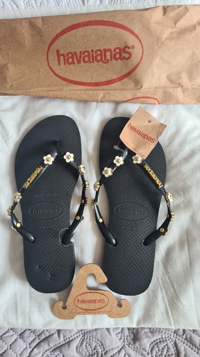 Havaianas slim black metallic - havaianas,