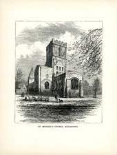 Antique Print: St Michael's