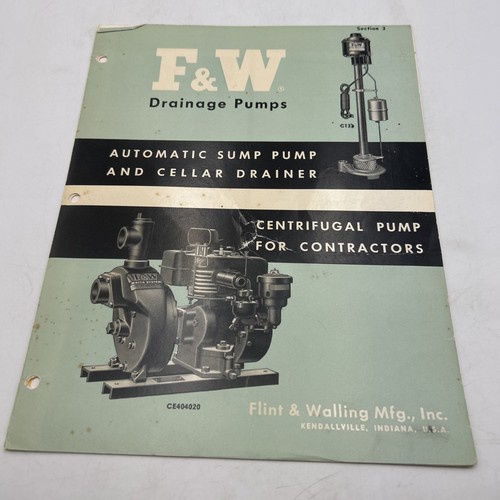 Drainage pumps 1960 - &,