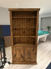 Oak Bookcase Cabinet & Shelves