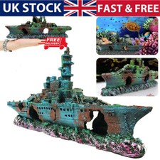 Aquarium Ornament Wreck Boat