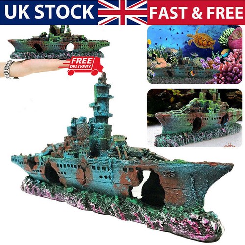 Aquarium ornament wreck - aquarium, boat