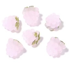 Pink raspberry beads 2pcs