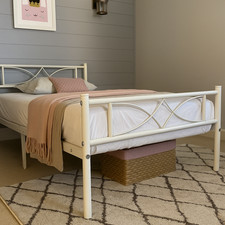 White 3ft Metal Single Bed
