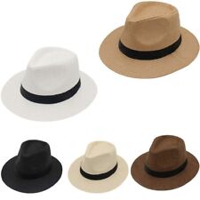 Unisex Straw Fedora Panama Hat