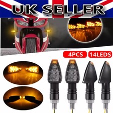 4x 14LED Turn Signal Indicators Light Lamp Amber Universal Motorcycle Motorbike
