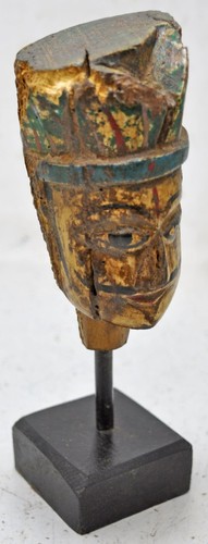 Vintage wooden puppet head - wooden,