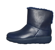 FitFlop Mukluk Navy Sheepskin Lined Boots - UK 3 - New Without Box