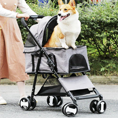 Large pet dog stroller puppy - pet,