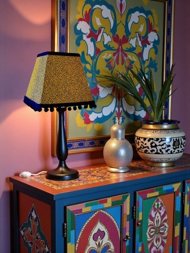 Ochre gold animal print - , square