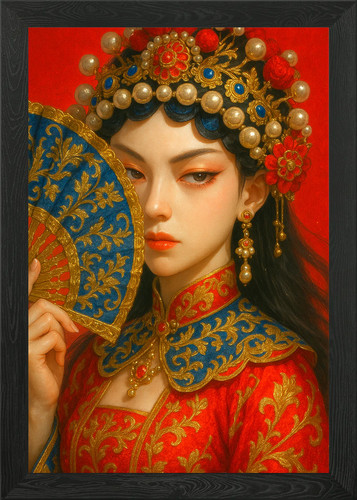 Chinese opera singer portrait - chinese,