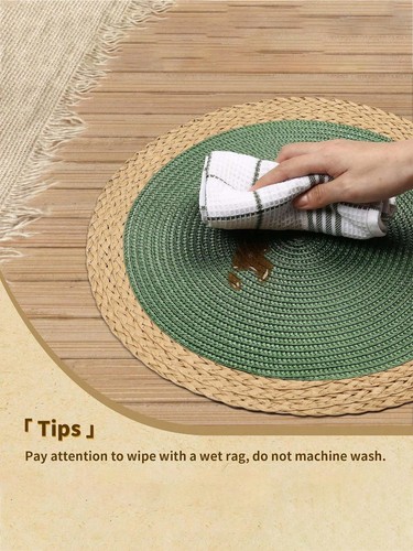 Washable round placemats - washable, 4