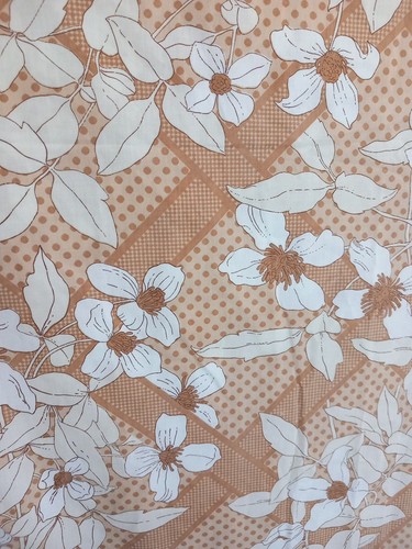 Vintage 70s floral flatsheet - 70s,
