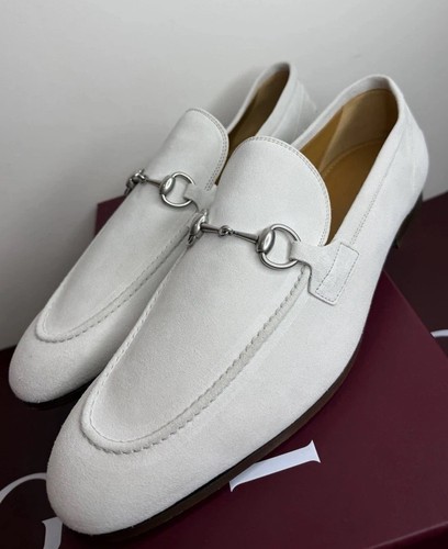 Gucci mens grey leather suede - gucci,