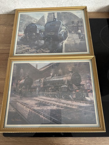 Framed steam engine prints - framed,