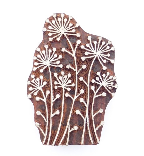 Seedhead wooden printing - printing, stamp