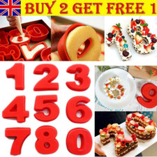 10 Inch 0-9 Number Moulds Baking Forms Silicone Cake Pan Number Cake Molds Tins