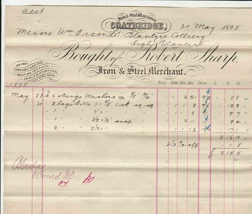 Robert sharp coatbridge - sharp, 1895