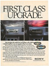 Vintage Print Ad Sony Car Cd Player With Built-In 4-Channel Amplifier - Jul 1990