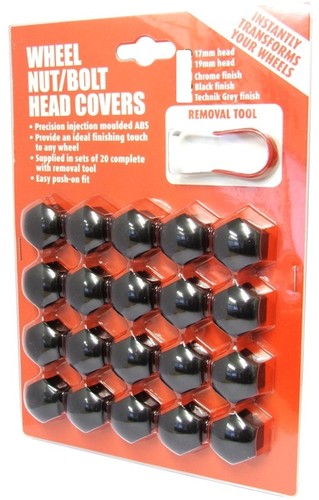Black wheel lug nut covers - lug,