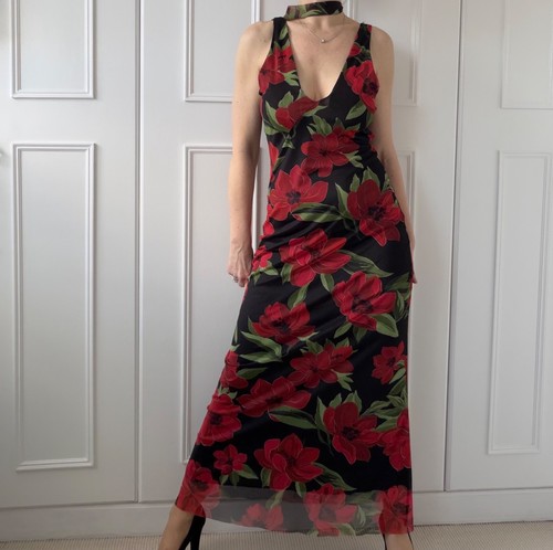 Zara black red floral - zara,