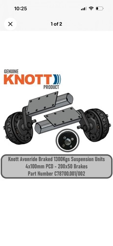 Genuine knott trailer 1300kg - genuine,