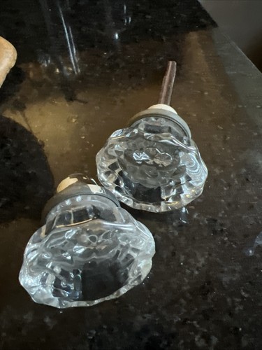 Vintage clear glass crystal - clear,