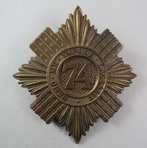 Brass glengarry badge 74th - brass,