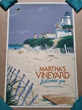 Jaws Martha's Vineyard Alt Travel Poster by Mondo Artist Laurent Durieux #/225