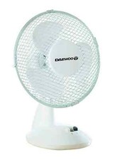 9" INCH 23CM SMALL OSCILLATING 2 SPEED AIR COOLING DESK WORK TOP FAN WHITE NEW