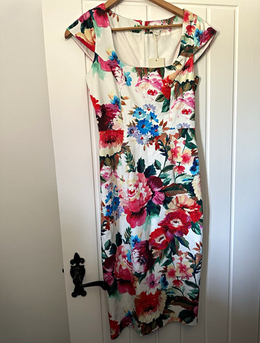 Monsoon ivory floral satin - ivory,