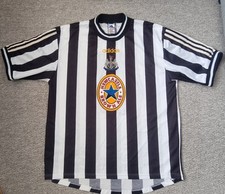 Vintage Newcastle United Adidas 1997/1999 Home Shirt Mens Size XL Brown Ale