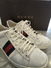 Gucci Ace White Leather Trainers Ladies UK:6  EU: 39