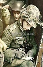 WW2 Picture Photo German soldier writing diary to his family in the trench 3108