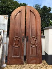 HUGE MANOR BANK MANSION FRONT DOOR SET ANTIQUE PERIOD RECLAIMED OLD ARCHED