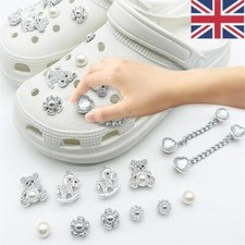 12pcs Croc Charms Bling Pearl