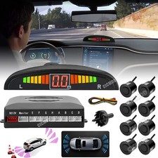 8x Black Parking Sensors Front