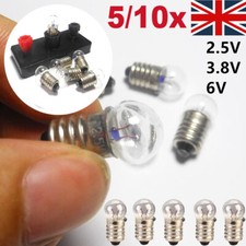 5-10Pcs Miniature Screw Base Lights Bulbs E10 2.5V-6V Lamp Flashlight Torch UK.