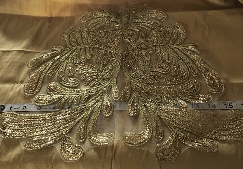 Gold sequin appliqué - gold,