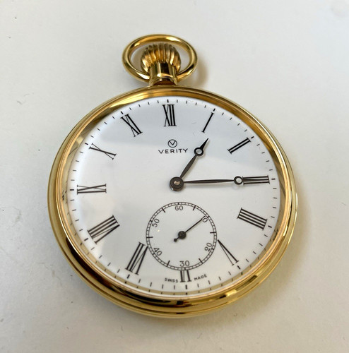 Verity open face pocket watch - pocket,