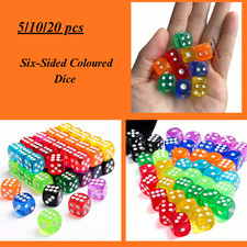 Six-Sided Coloured Dice Spot 6