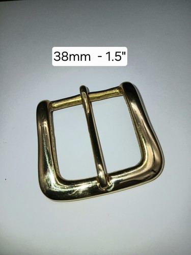Solid brass chunky belt buckle - brass,