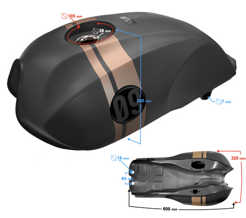 Matt black fuel tank - ,, version