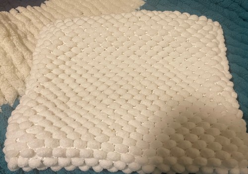 Knitted cushion cover - cushion,