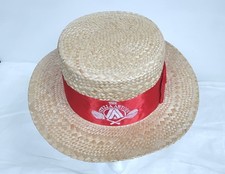 Vintage The Luton Civic Boater Straw Hat Large K R Snoxell - DD07