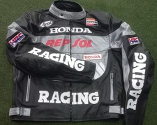 Honda Repsol Motorbike/Motorcycle Leather Jacket In Cowhide/5 Armors/All Sizes